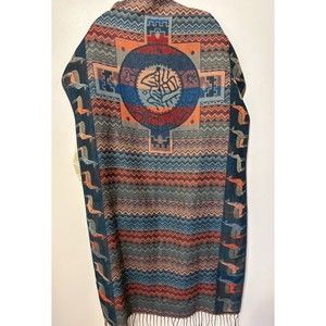 Chevron Design Colorful Llama Scarf Shawl